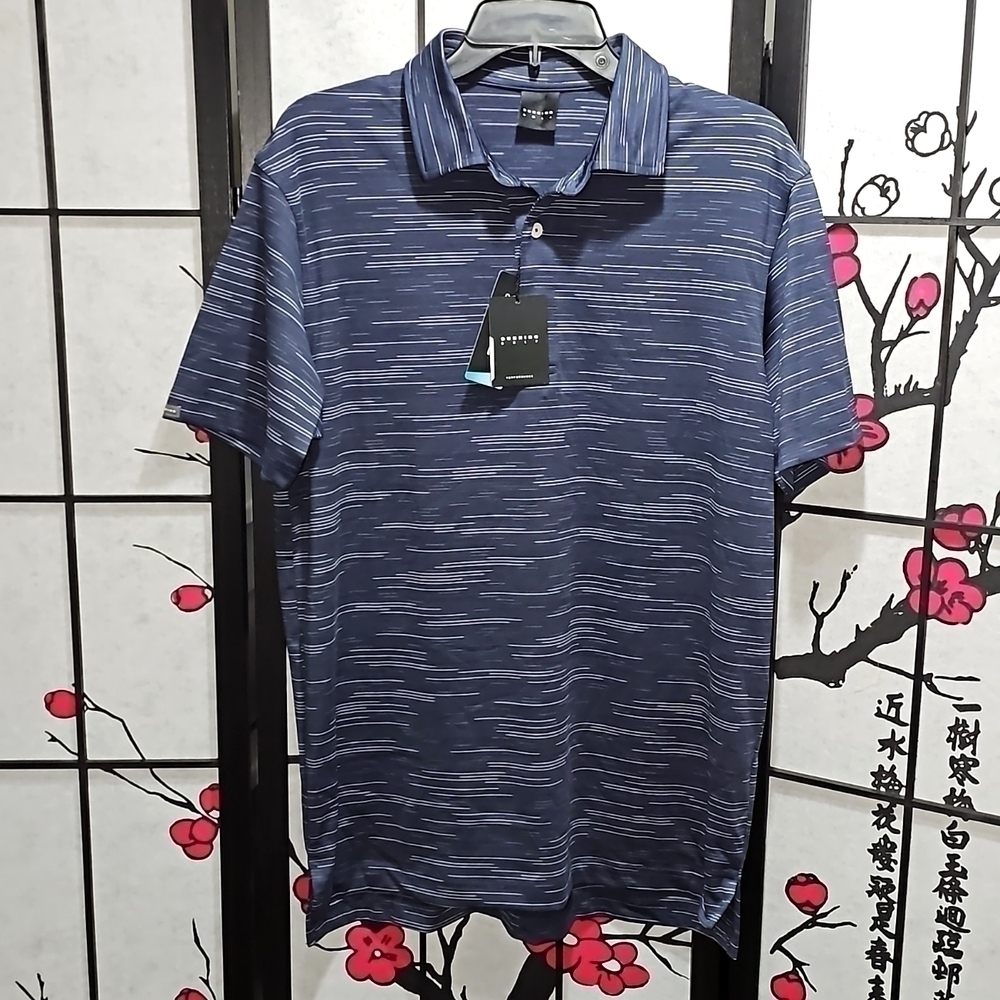 Dunning Blue Polo‎ Shirt Size Small NWT